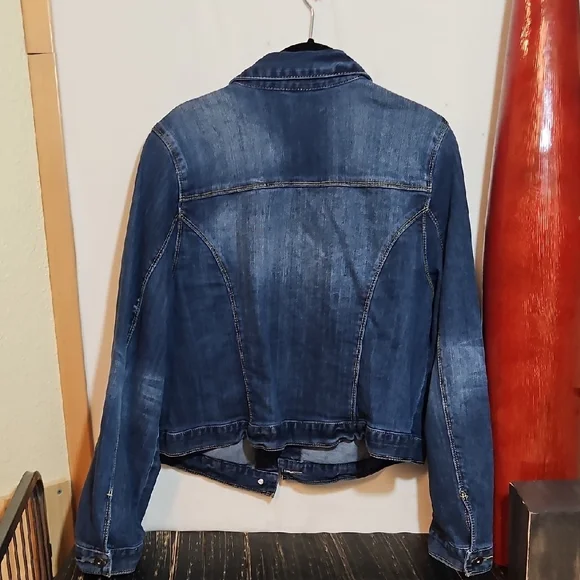 Lane Bryant Blue Studded Jean Jacket - Picture 8 of 8